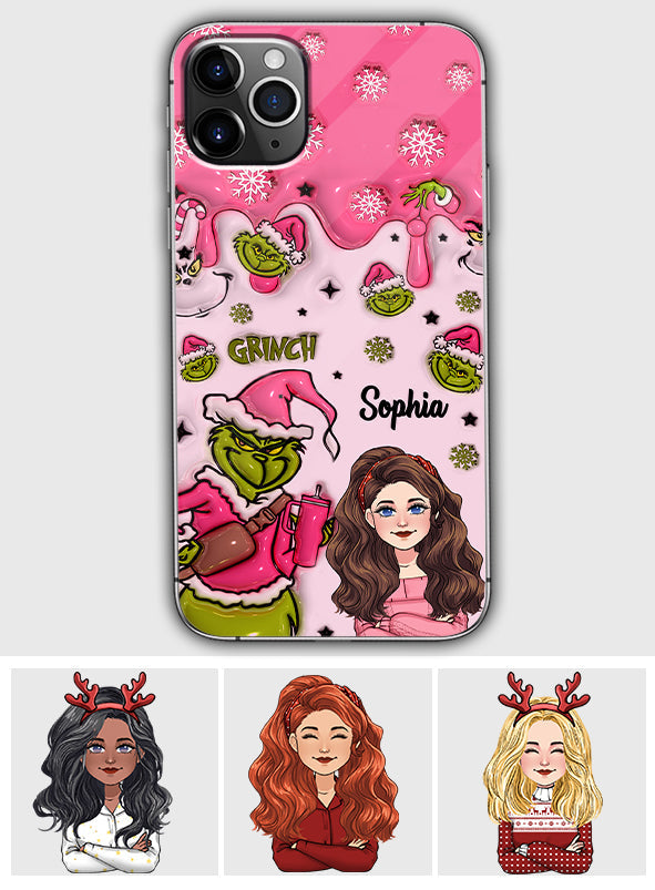 Coque de téléphone personnalisée « Étole de Noël » à l'époque du Grinch