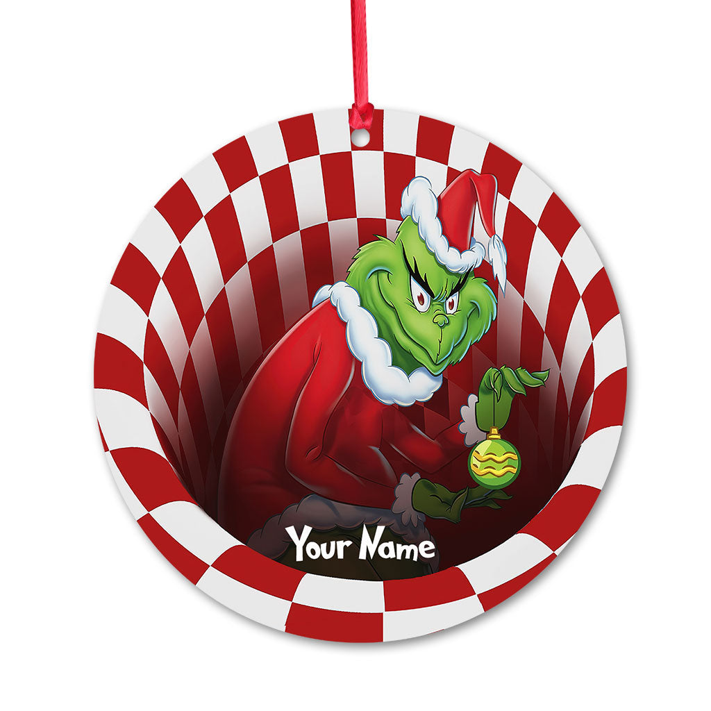 Green Mischief - Ornement d'étole de Noël personnalisé (Imprimé des deux côtés)