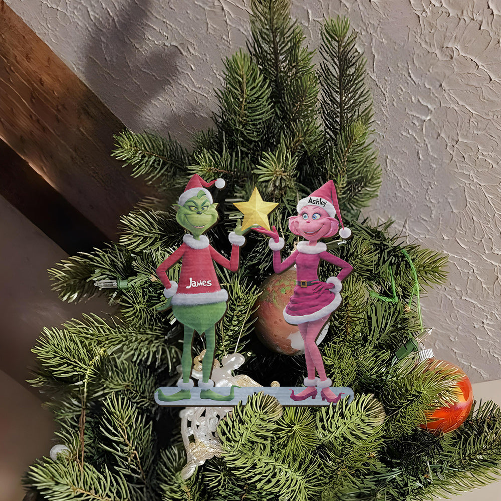 Merry Grinchmas - Personalized Stole Christmas Tree Topper