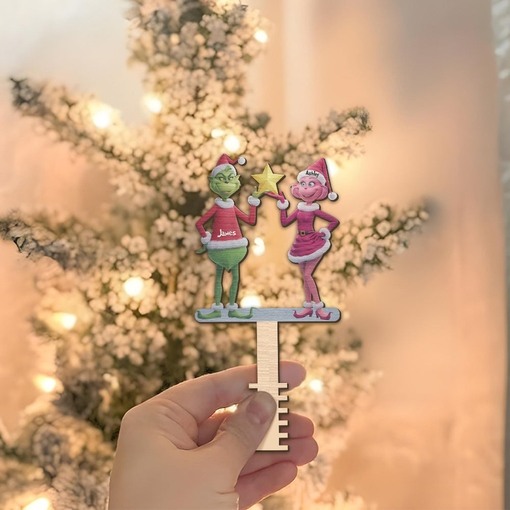 Merry Grinchmas - Personalized Stole Christmas Tree Topper