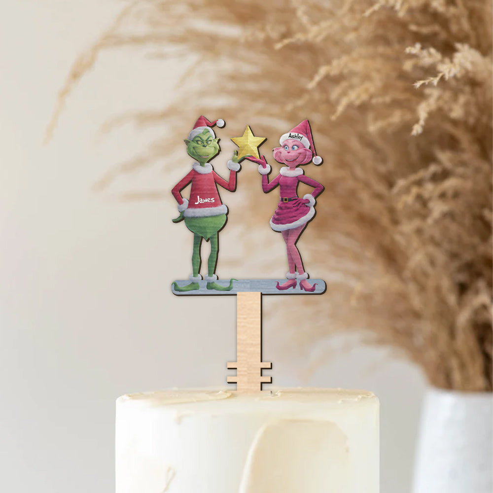 Merry Grinchmas - Personalized Stole Christmas Tree Topper