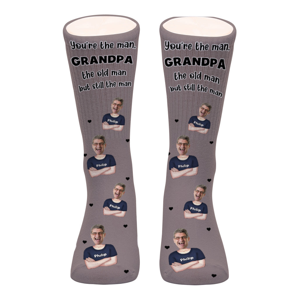 You're The Man - Gift for dad, grandpa, uncle, husband - Personalized Socks
