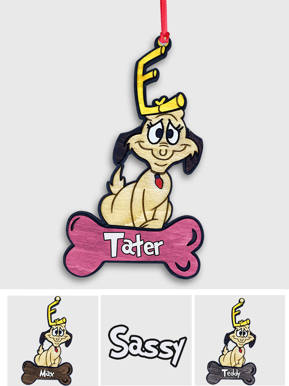 The Dog - Personalized Stole Christmas Ornament