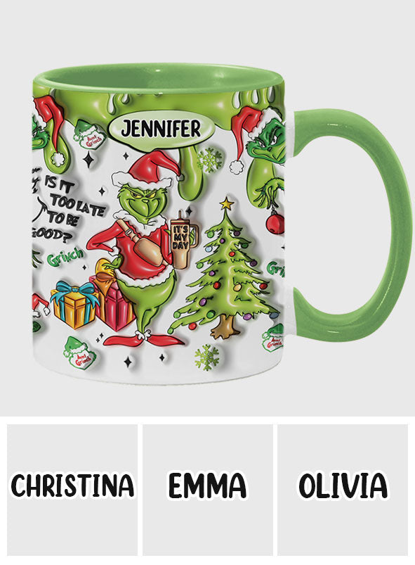 Est-il trop tard pour être sage ? - Mug décoratif de Noël personnalisé avec étole