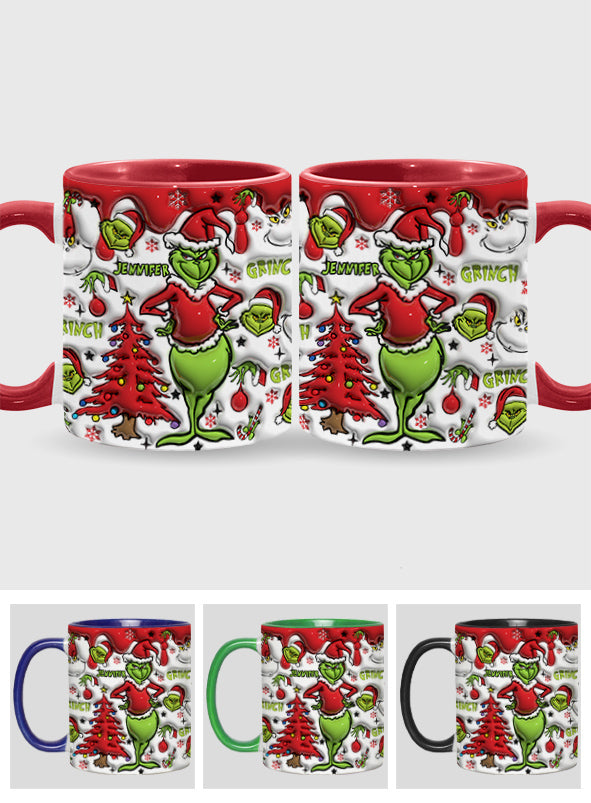 Mug décoratif rouge Noël - Étole de Noël personnalisée