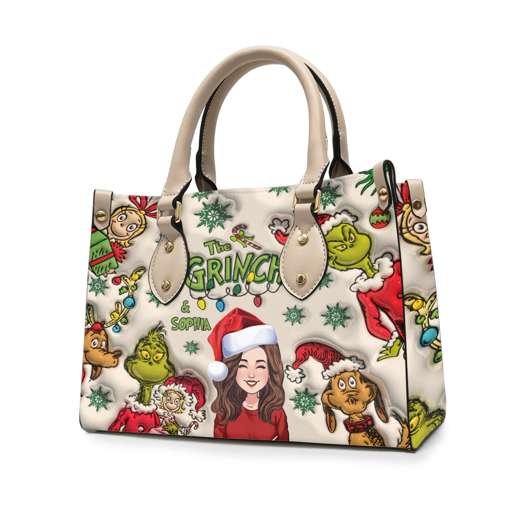 Sac à main en cuir personnalisé avec n'importe quel nom