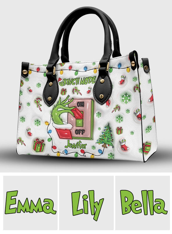 Mode Noël activé - Étole de Noël personnalisée - Sac à main en cuir