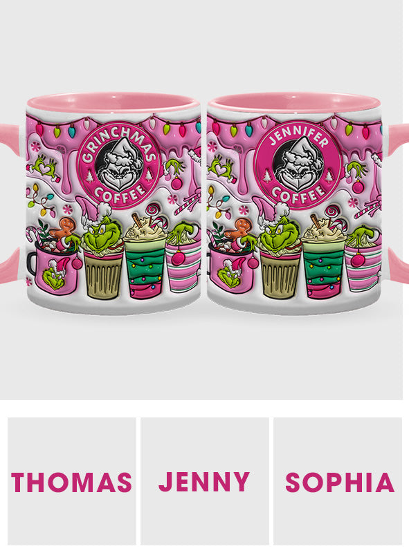 Mug Grinchmas Coffee - Mug personnalisé avec étole de Noël