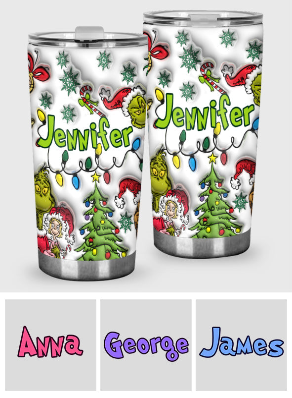 Merry Grinchmas - Personalized Stole Christmas Tumbler