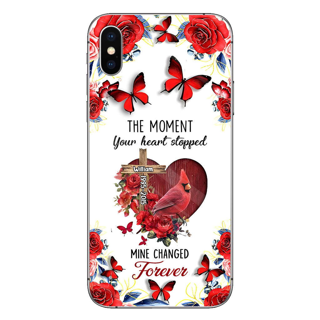 L'instant où ton cœur s'est arrêté - Coque de téléphone commémorative personnalisée