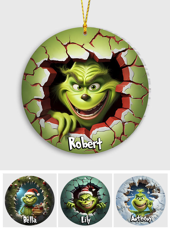 Merry Grinchmas - Personalized Stole Christmas Ornament