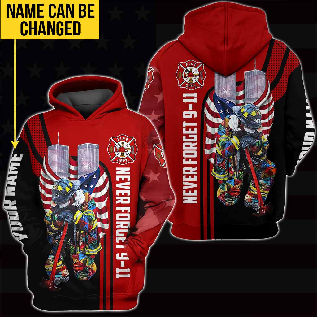 N'oubliez jamais - T-shirt et sweat à capuche personnalisés pour pompiers