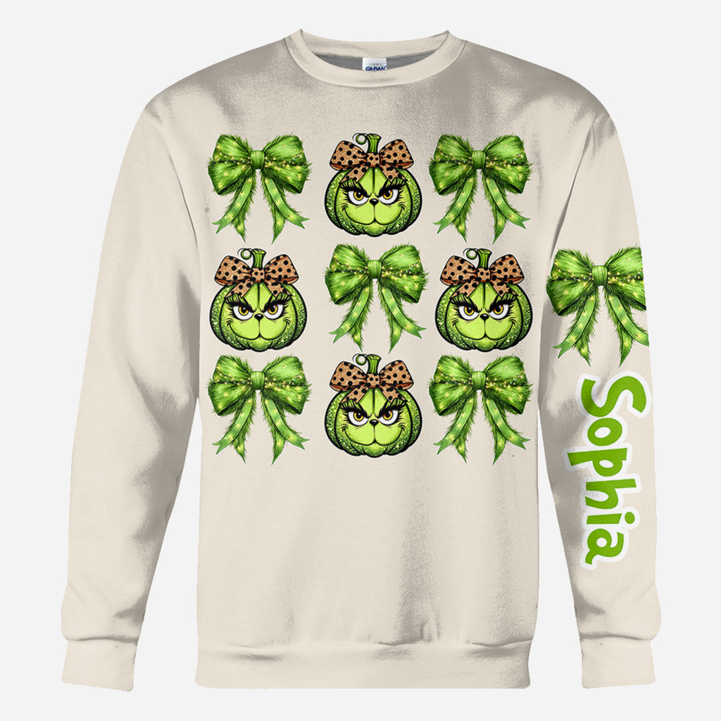 Feeling Extra Grinchy Today - Personalized Stole Christmas All Over Shirt