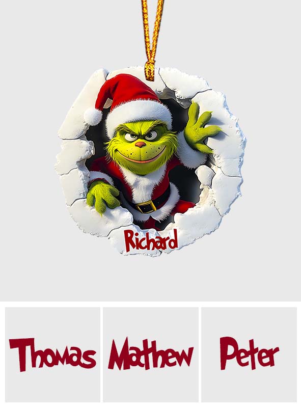 Stole Green Jeep - Personalized Stole Christmas Ornament