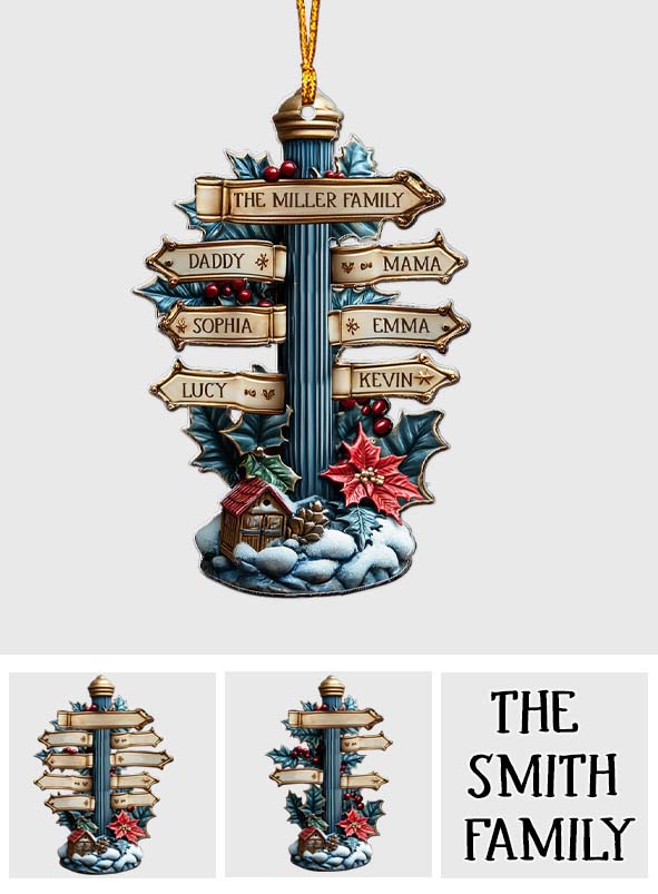 La joie de Noël, c'est la famille - Ornement de Noël personnalisé en forme de famille