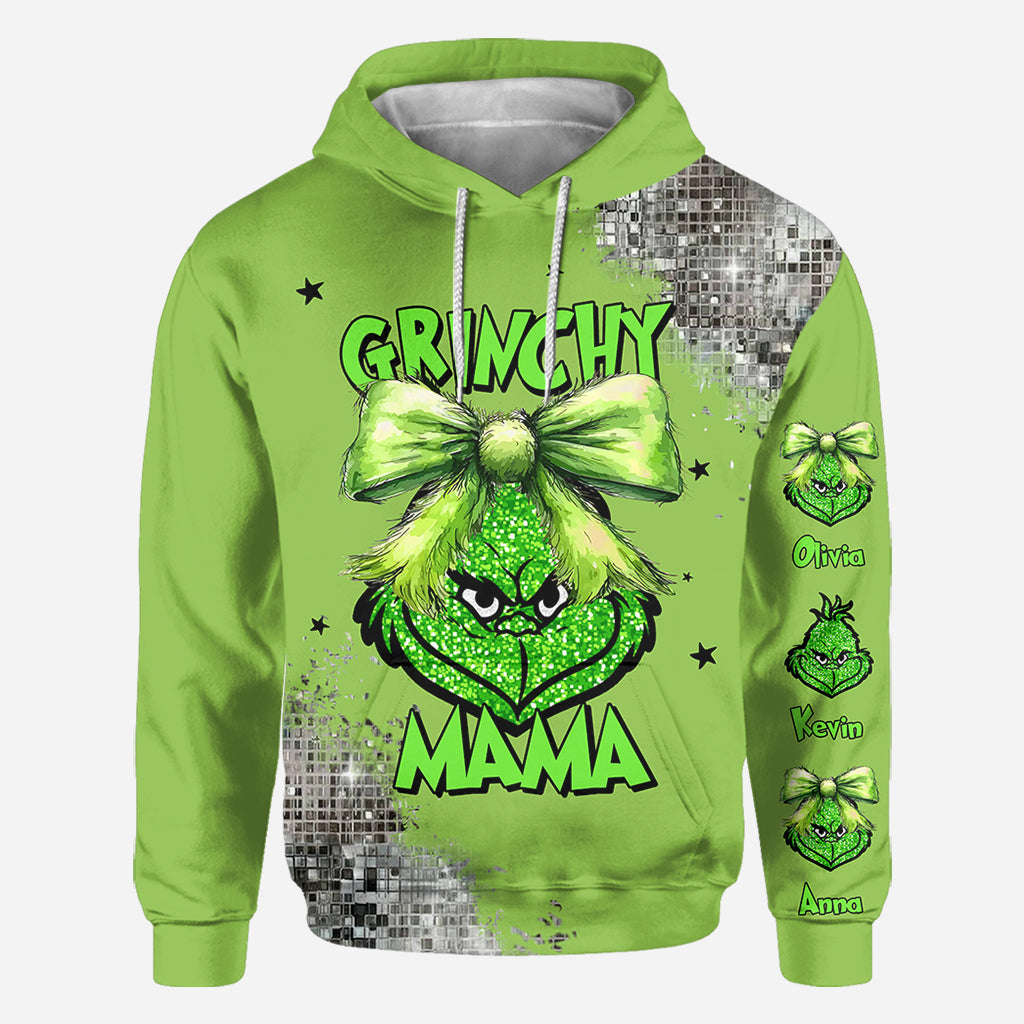 Grinchy Mama - Personalized Stole Christmas All Over Shirt