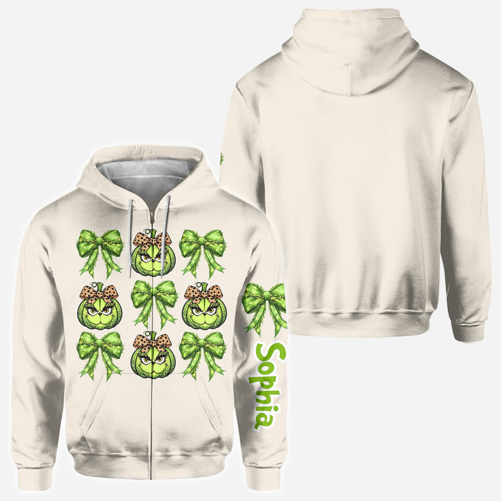 Feeling Extra Grinchy Today - Personalized Stole Christmas All Over Shirt