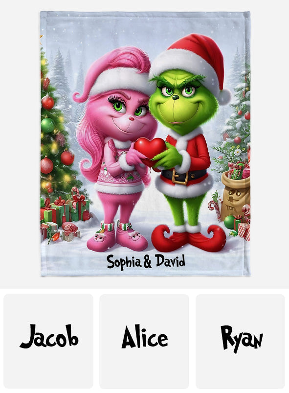 Merry Grinchmas - Personalized Stole Christmas Blanket