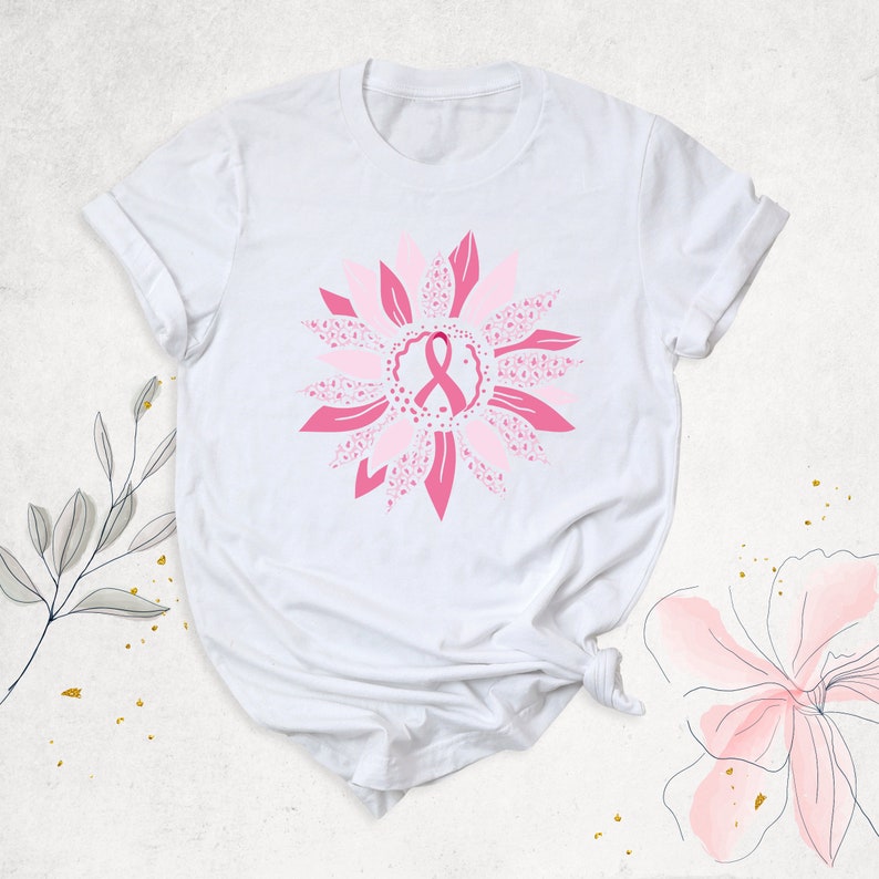 T-shirt tournesol contre le cancer du sein, T-shirt « Nous portons du rose », T-shirt de sensibilisation au cancer, T-shirt ruban rose, T-shirt et sweat à capuche de sensibilisation au cancer du sein 0924
