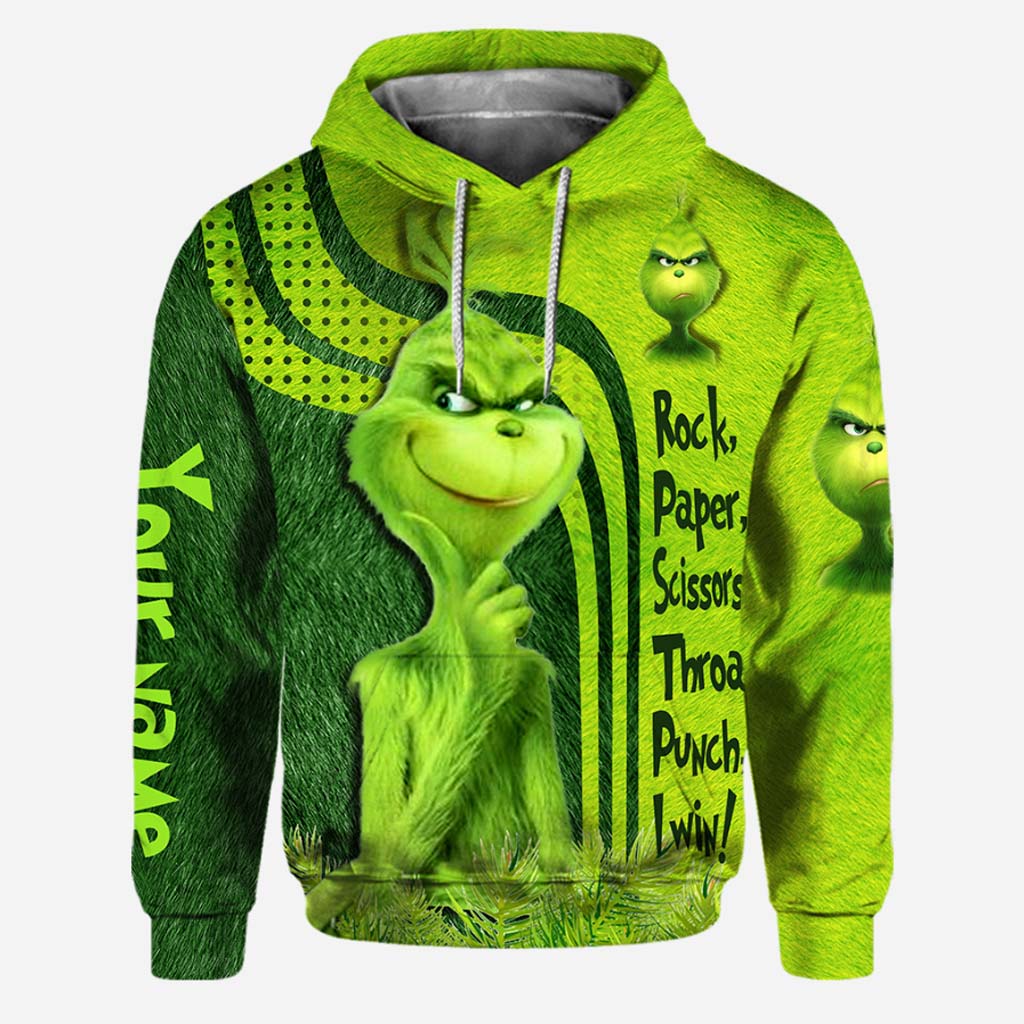 Rock Paper Scissors Throat Punch I Win - Personalized Hoodie and Leggings