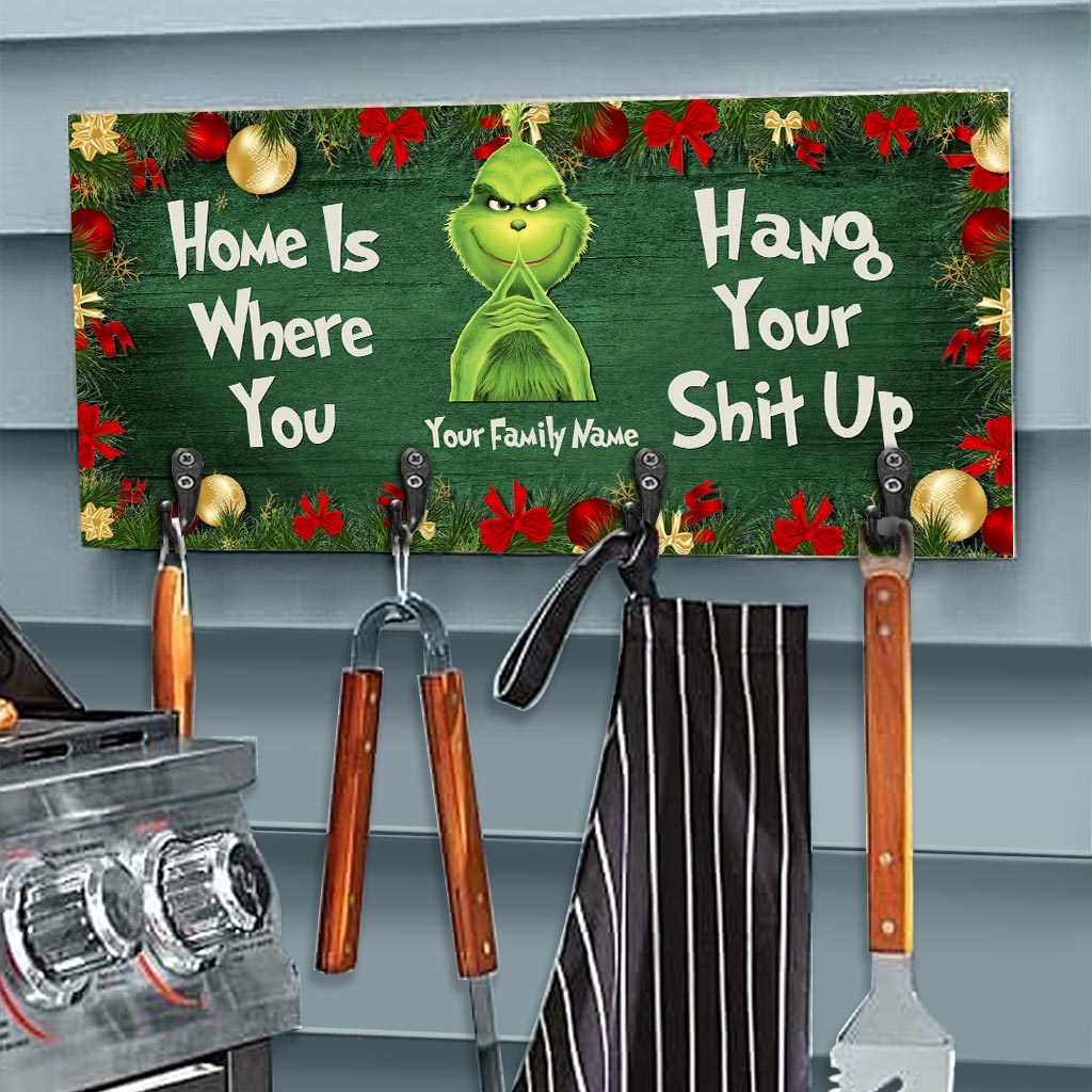 Home Is Where You Hang - Personalized Stole Christmas Key Rack