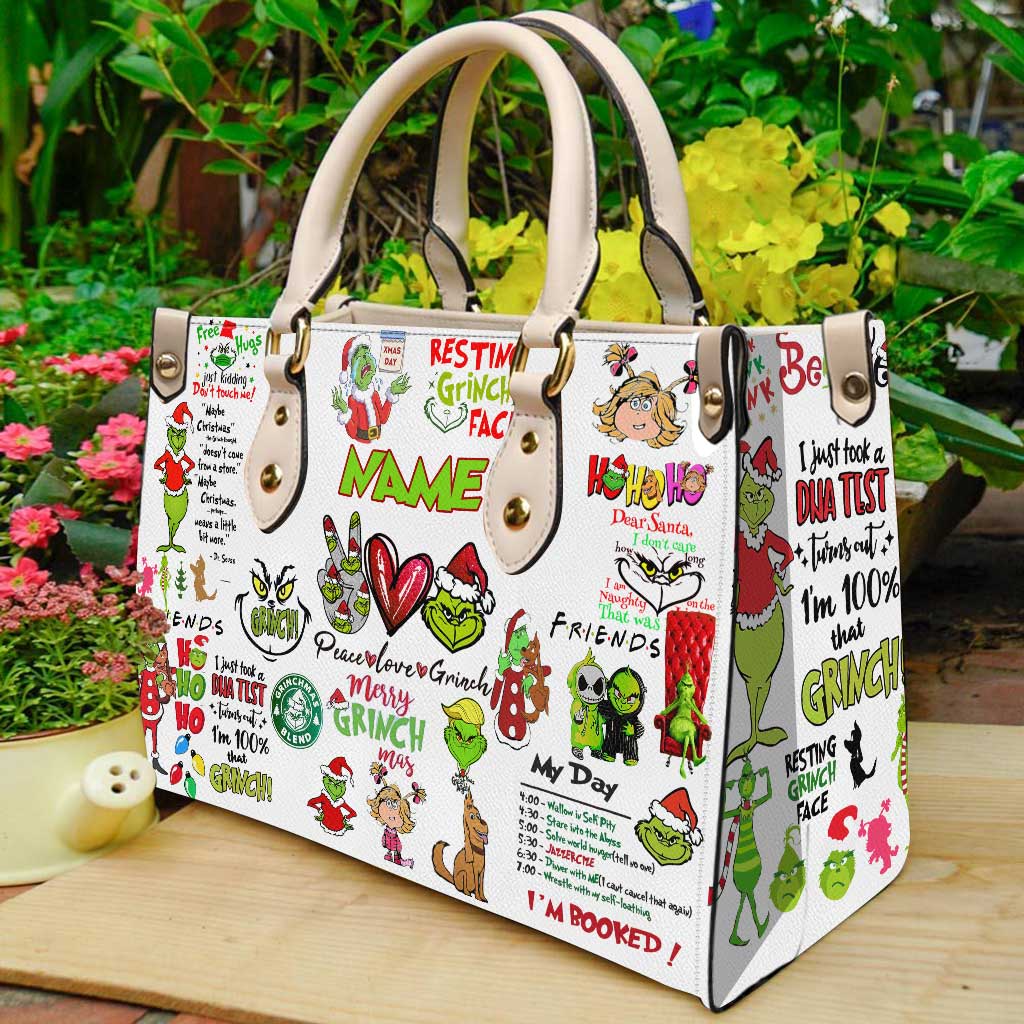 Joyeux Noël - Étole de Noël personnalisée - Sac à main en cuir