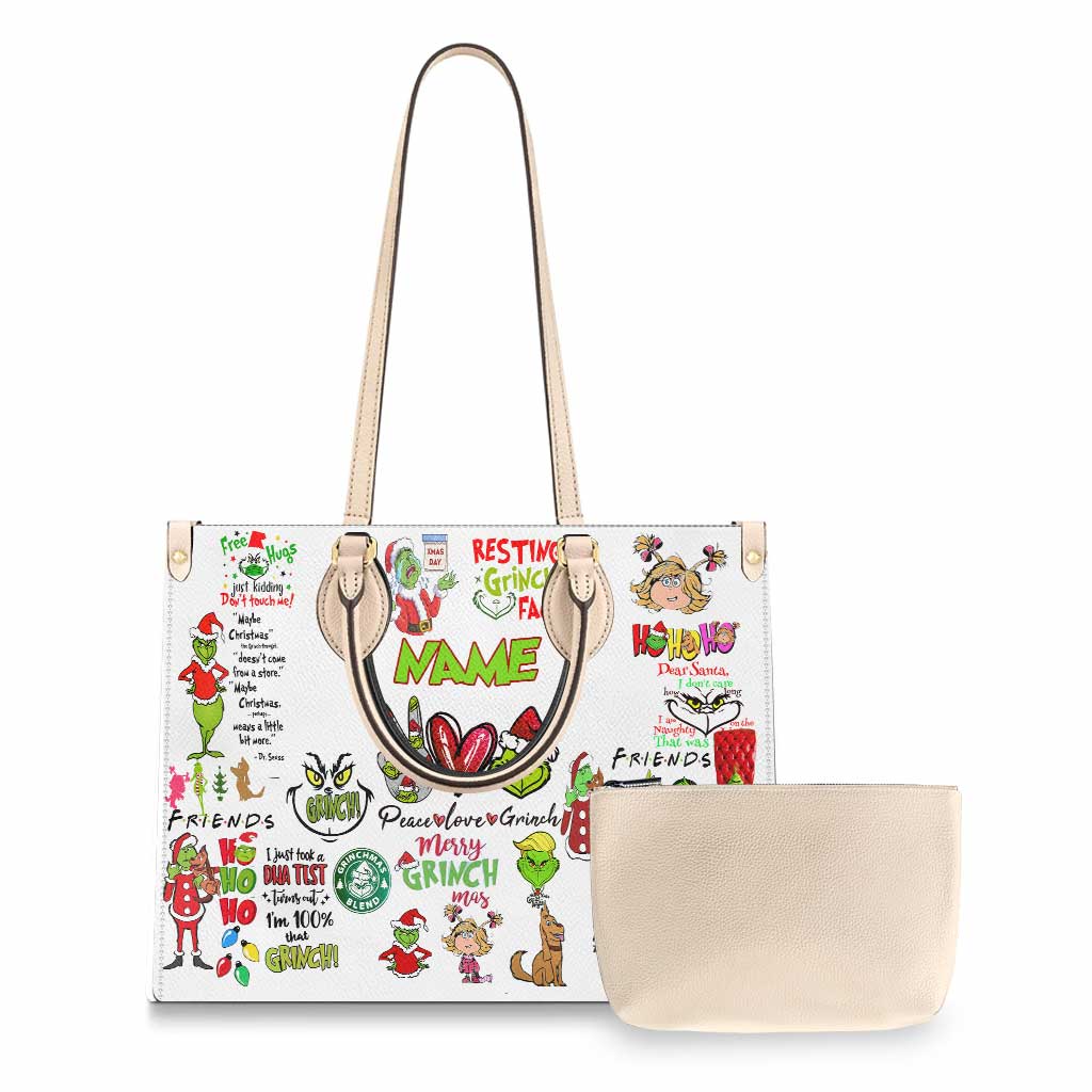 Joyeux Noël - Étole de Noël personnalisée - Sac à main en cuir