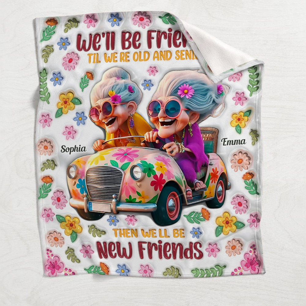 On sera amies jusqu'à la vieillesse et la sénile - Couverture personnalisée pour meilleures amies