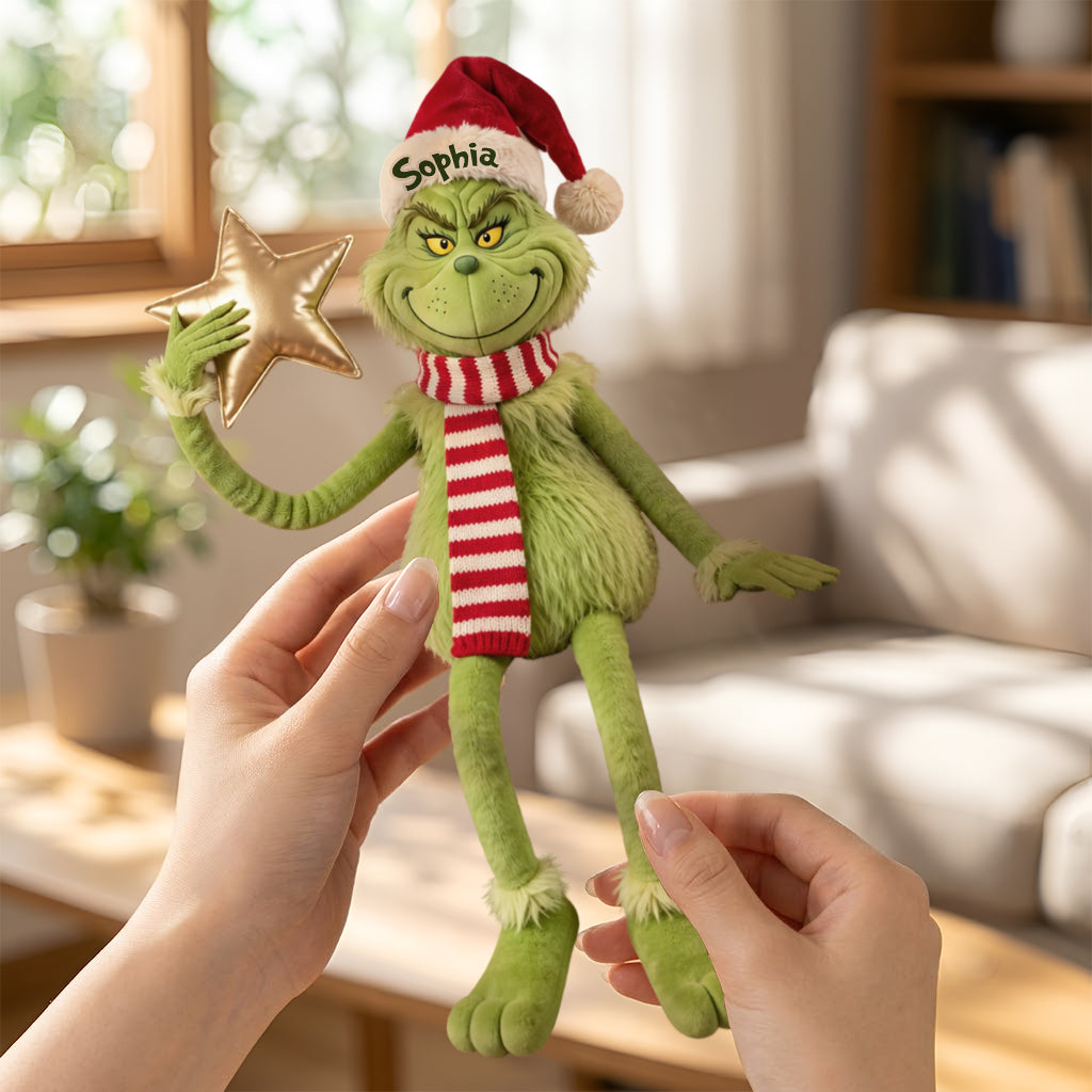 Funny Christmas - Personalized Stole Christmas Posable Plush Doll