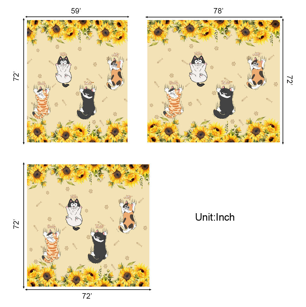 Rideau de douche personnalisé avec chats mignons