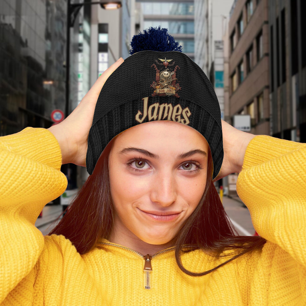 Livin' on a Nightmare Prayer - Personalized King of Rock and Roll Beanie Hat