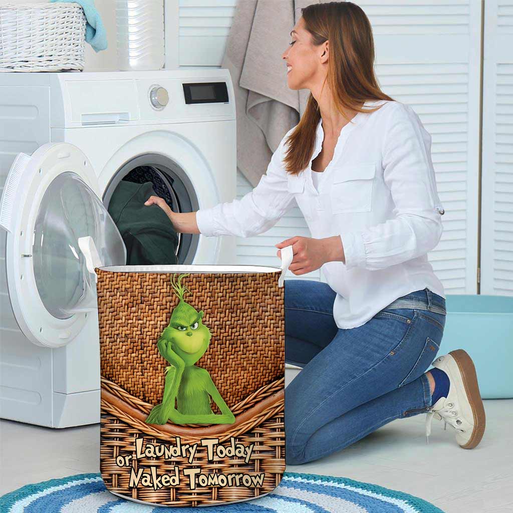 Laundry Today - Stole Christmas Storage Basket With 3D Pattern Print