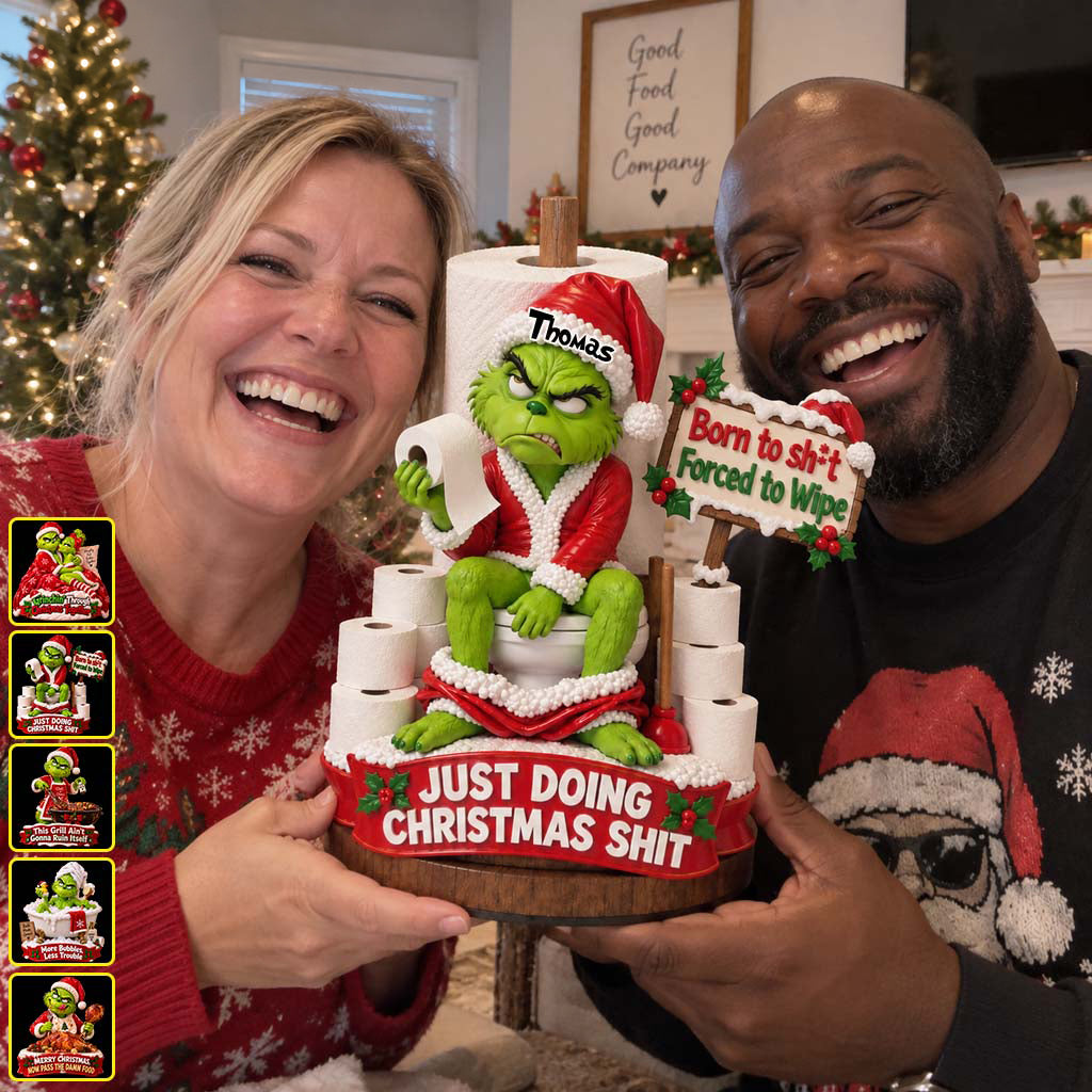 Christmas Decor, Green Monster - Personalized Stole Christmas Paper Towel Stand