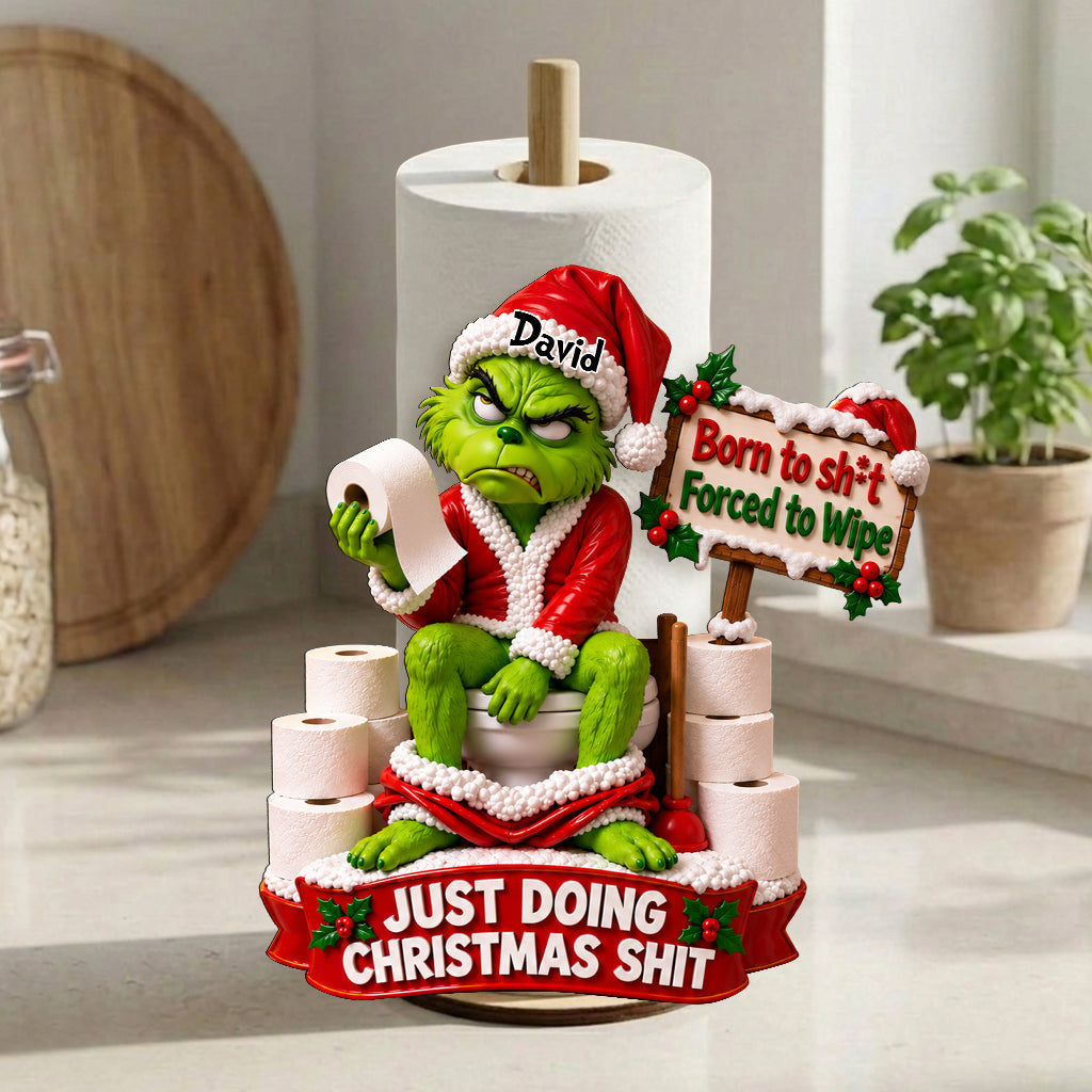 Christmas Decor, Green Monster - Personalized Stole Christmas Paper Towel Stand