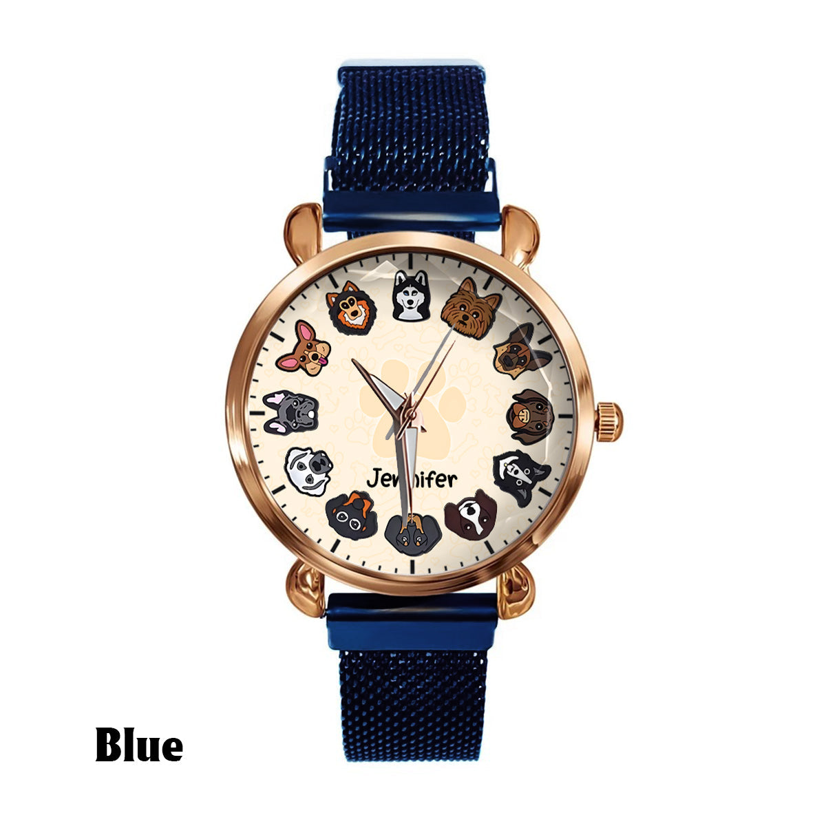 Montre-bracelet personnalisée pour femme « Juste une fille qui aime les chiens » 