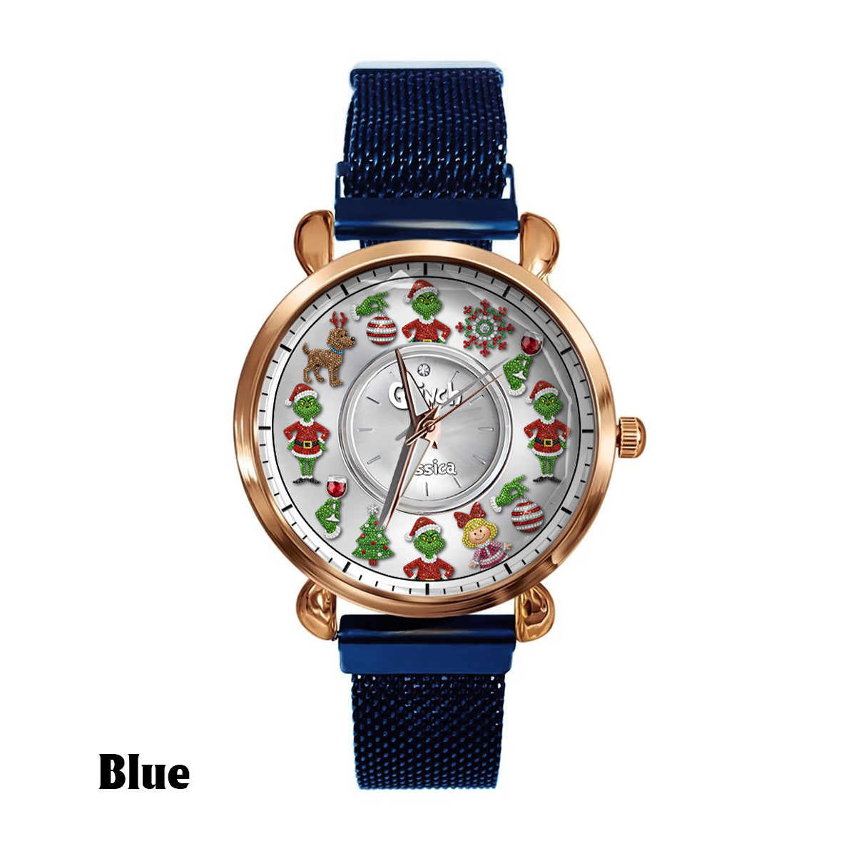 Joyeux Noël - Étole de Noël personnalisée pour femme - Montre-bracelet 
