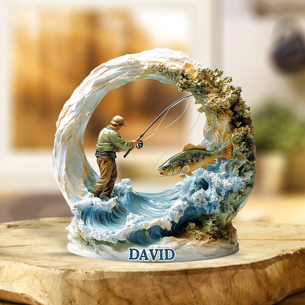 La vie de pêche - Plaque acrylique personnalisée sur le thème de la pêche