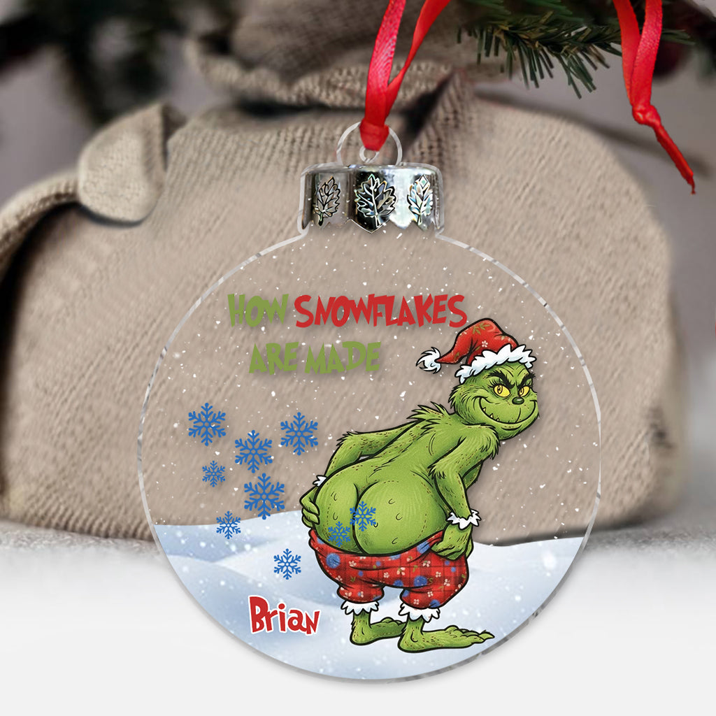 Le Grinch, le monstre du film classique de Noël - Ornement de Noël personnalisé en forme d'étole