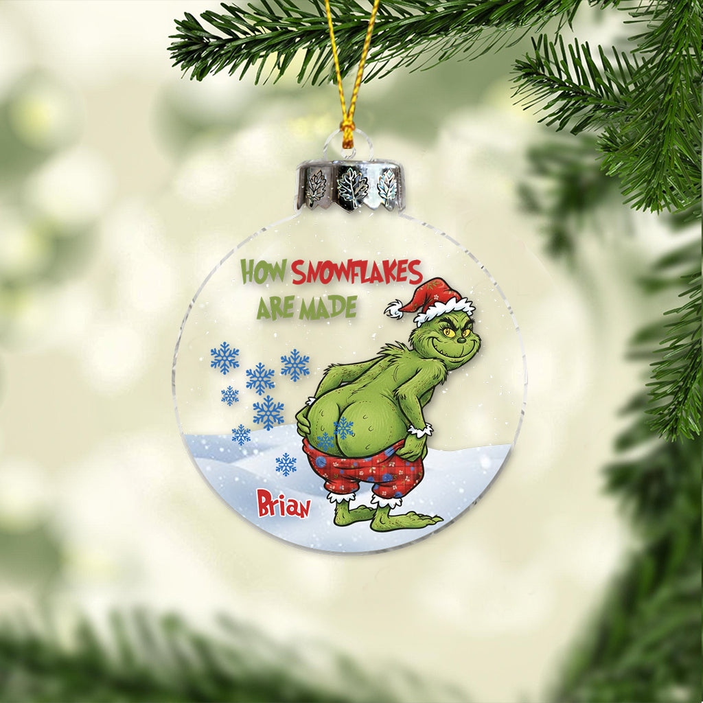 Le Grinch, le monstre du film classique de Noël - Ornement de Noël personnalisé en forme d'étole