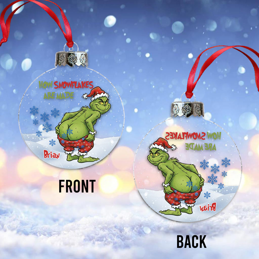 Le Grinch, le monstre du film classique de Noël - Ornement de Noël personnalisé en forme d'étole