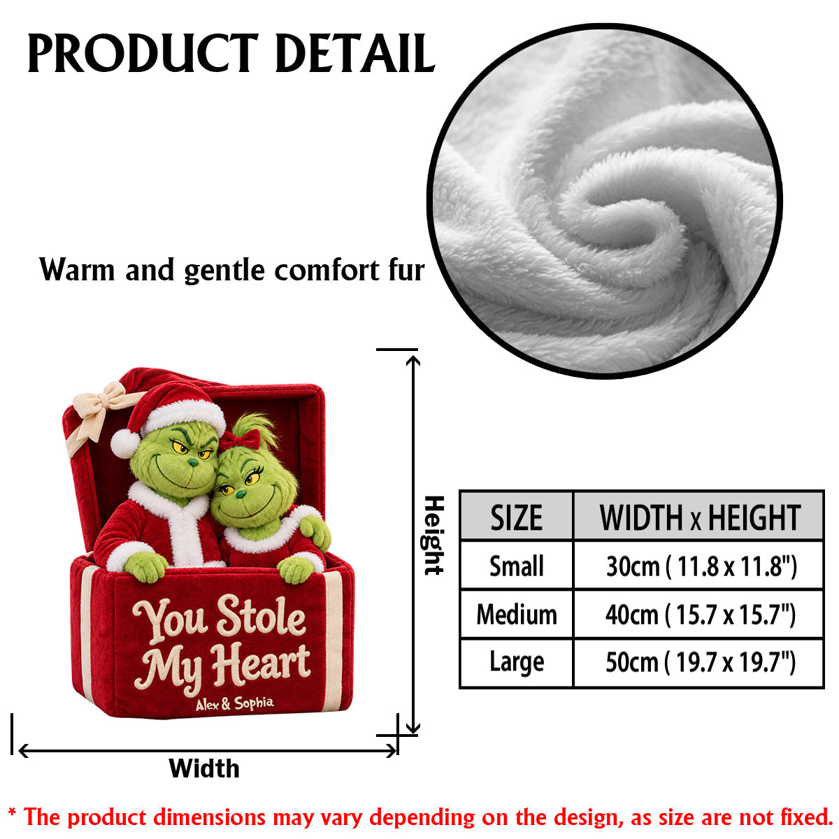 Couple Gift - Personalized Stole Christmas Premium Faux Fur Pillow