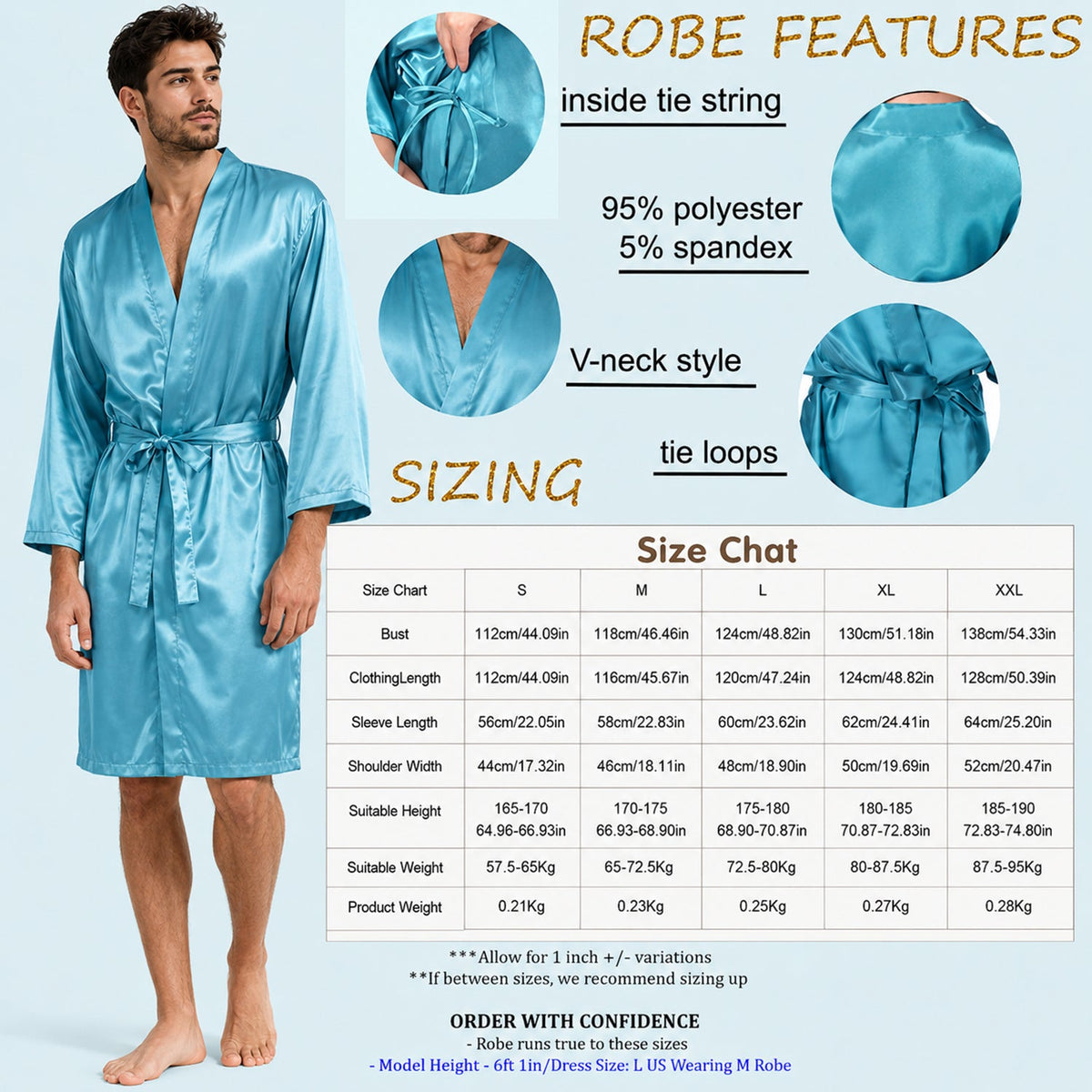 Merry Christmas - Green Couple - Personalized Stole Christmas Satin Robe