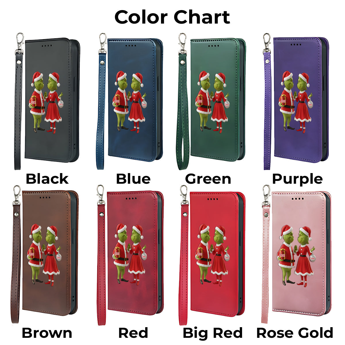 Christmas Gift Merry Grinchmas - Personalized Stole Christmas Wallet Phone Case With Strap