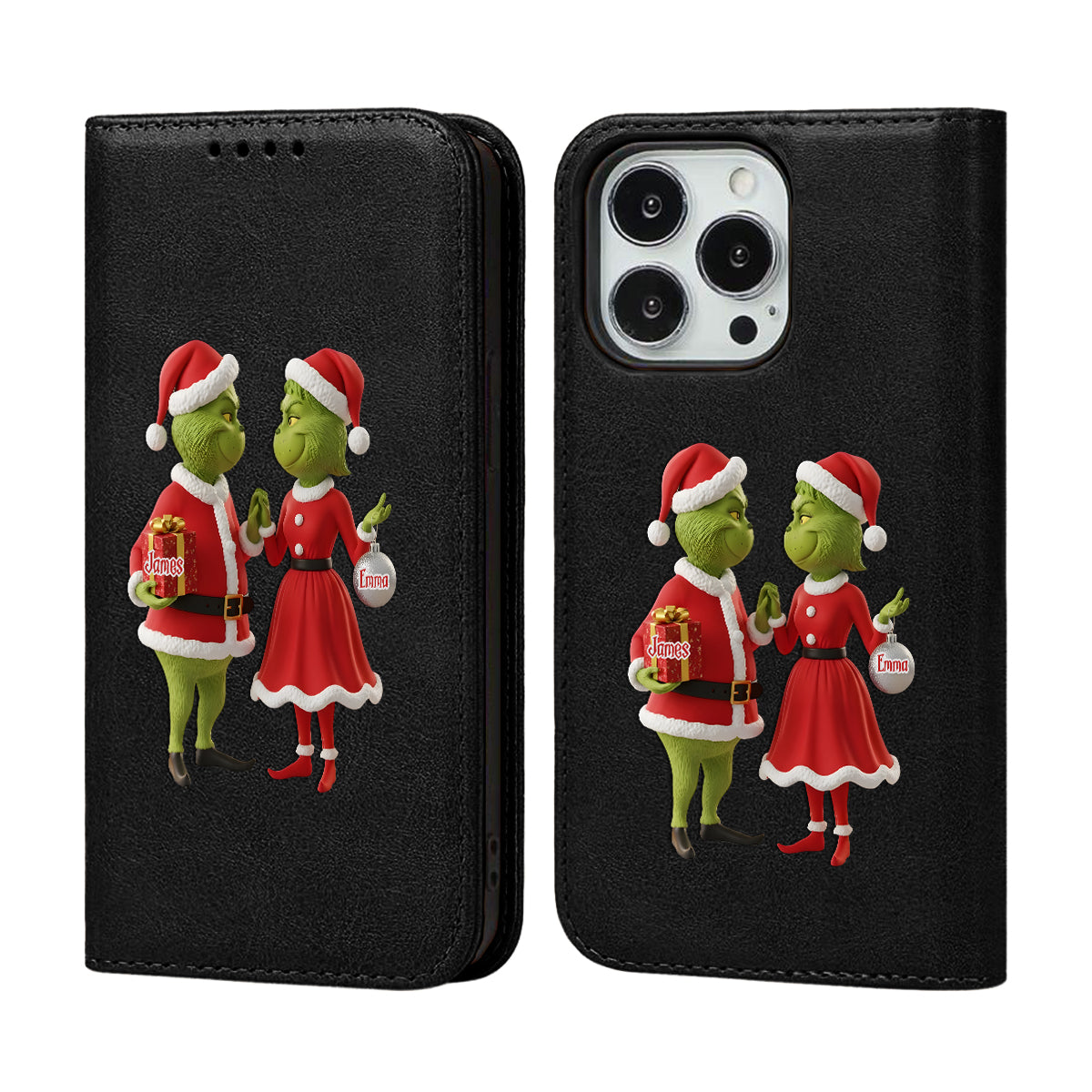 Christmas Gift Merry Grinchmas - Personalized Stole Christmas Wallet Phone Case With Strap
