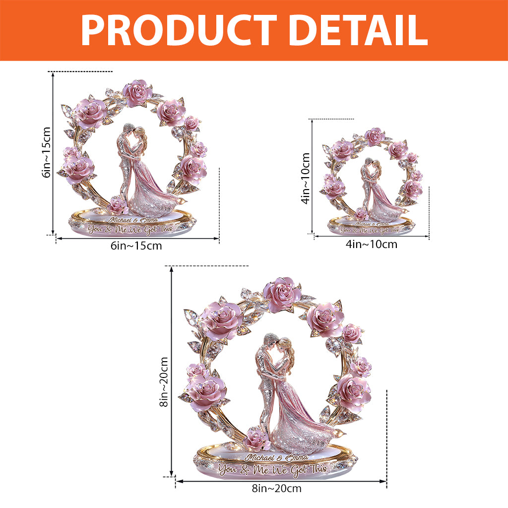 Toi et moi, on gère - Plaque acrylique personnalisée pour couple