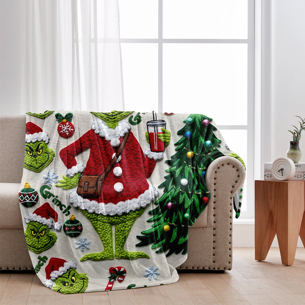 Joyeux Grinchmas - Étole de Noël personnalisée