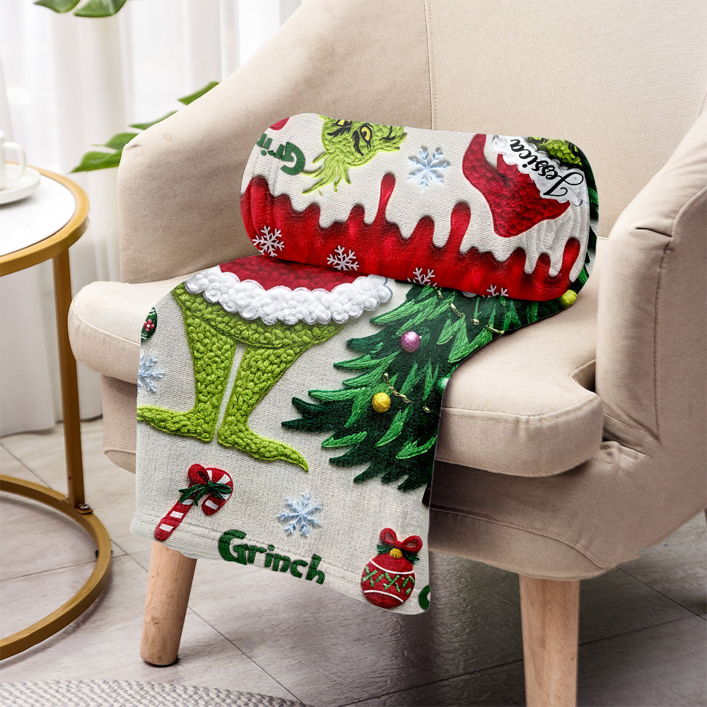 Joyeux Grinchmas - Étole de Noël personnalisée