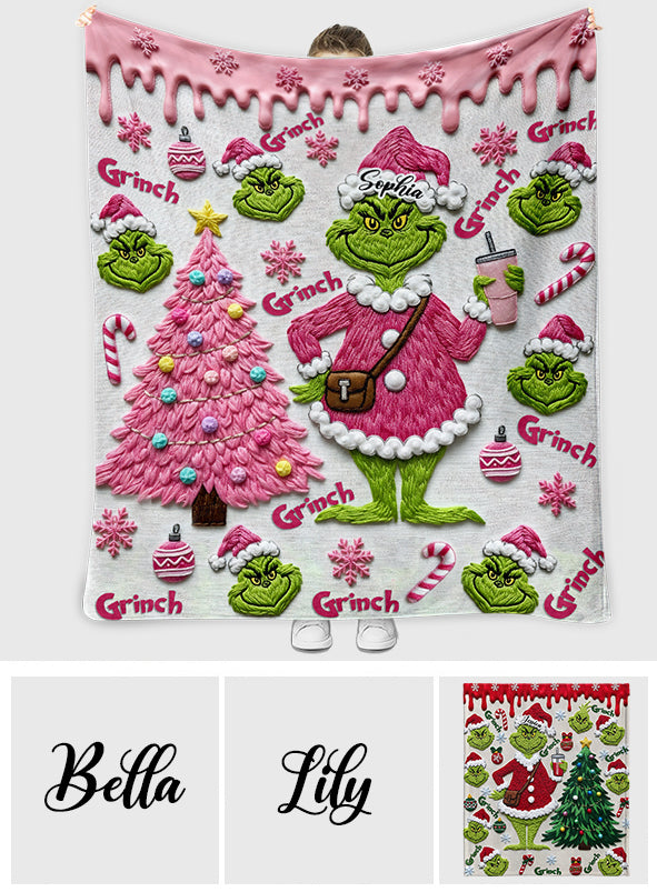 Joyeux Grinchmas - Étole de Noël personnalisée