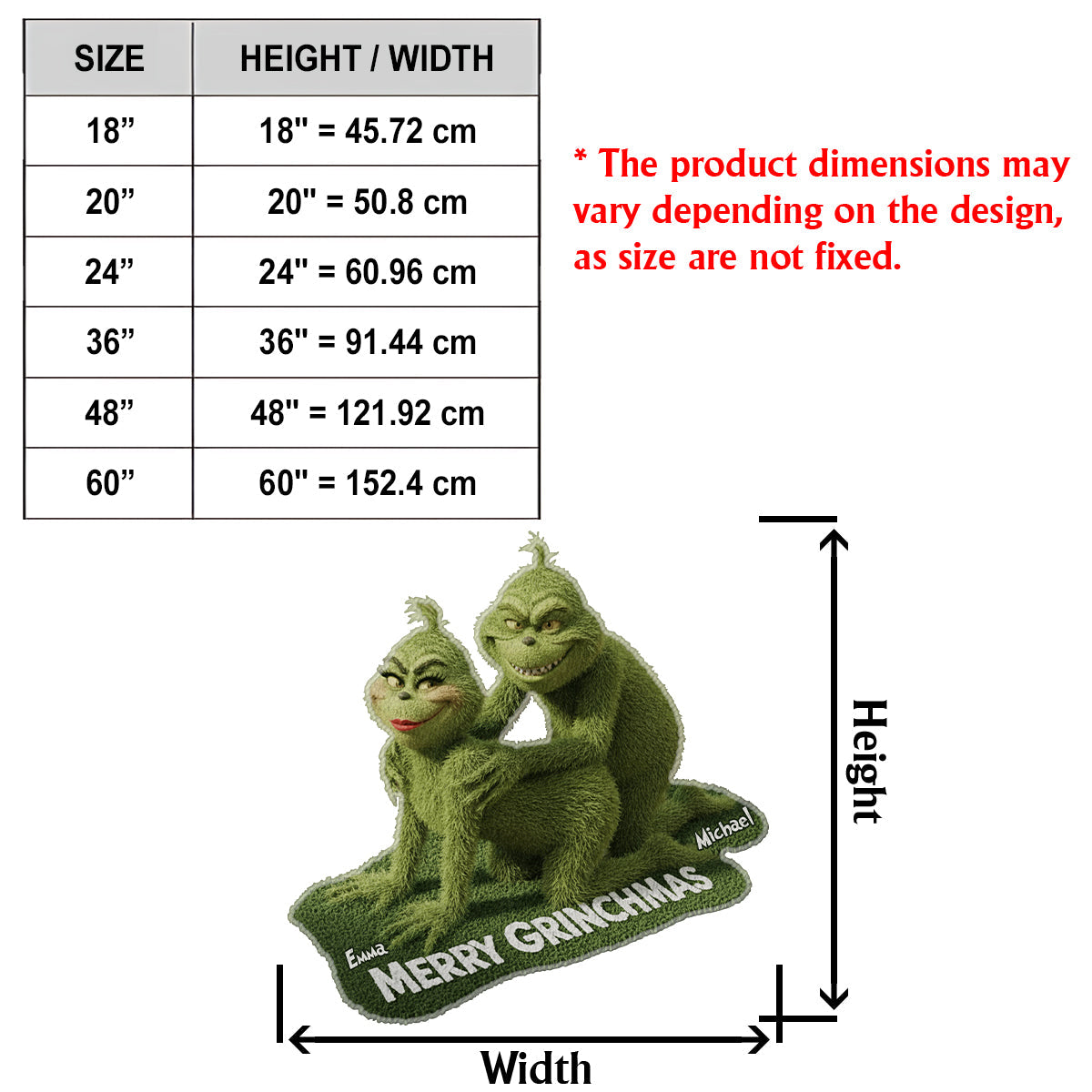 Tapis de Noël antidérapant Green Mischief Holiday - Étole personnalisée