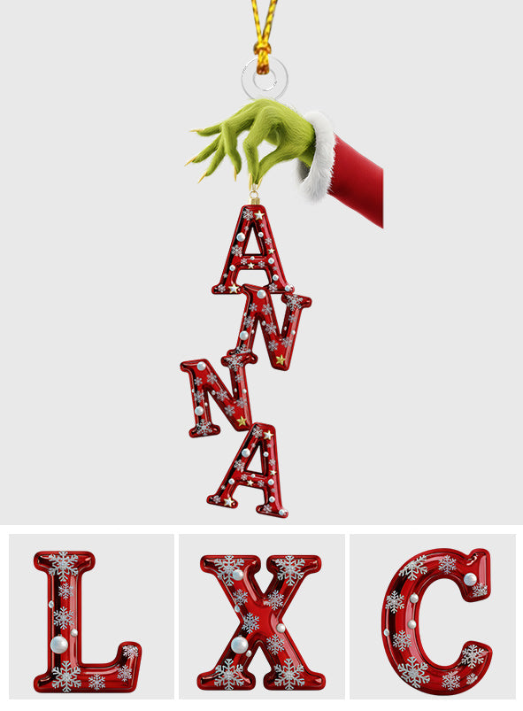 Merry Grinchmas Name Ornament - Personalized Stole Christmas Custom Shaped Ornament